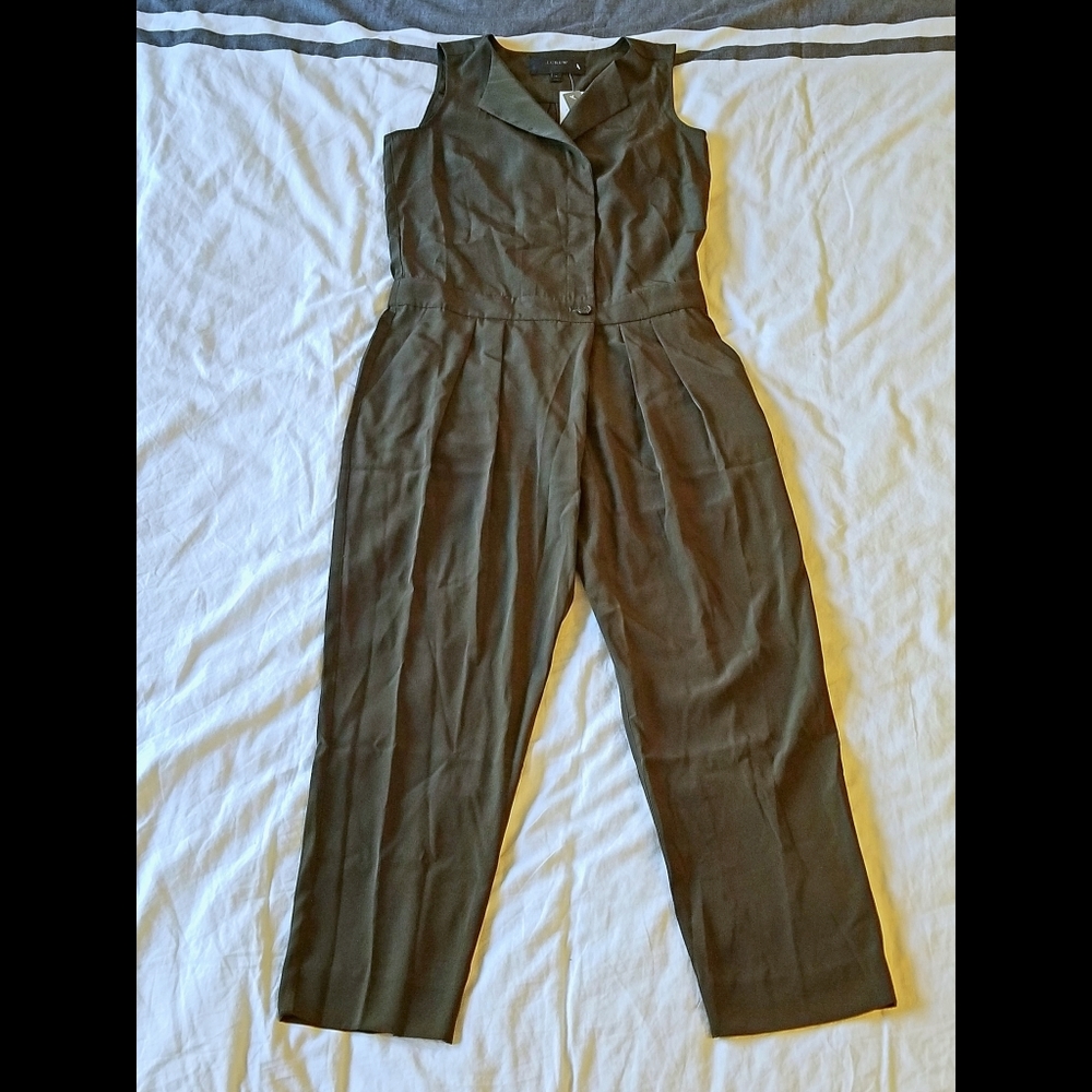 J. Crew Olive Sleeveless Jumper 2 NWT